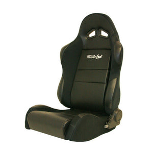 Procar Sportsman Racing Seat - Left - Black Vinyl/Velour