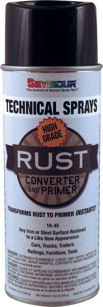 Seymour Rust Converter and Primer — Black, 16-Oz. Can, Model# 16