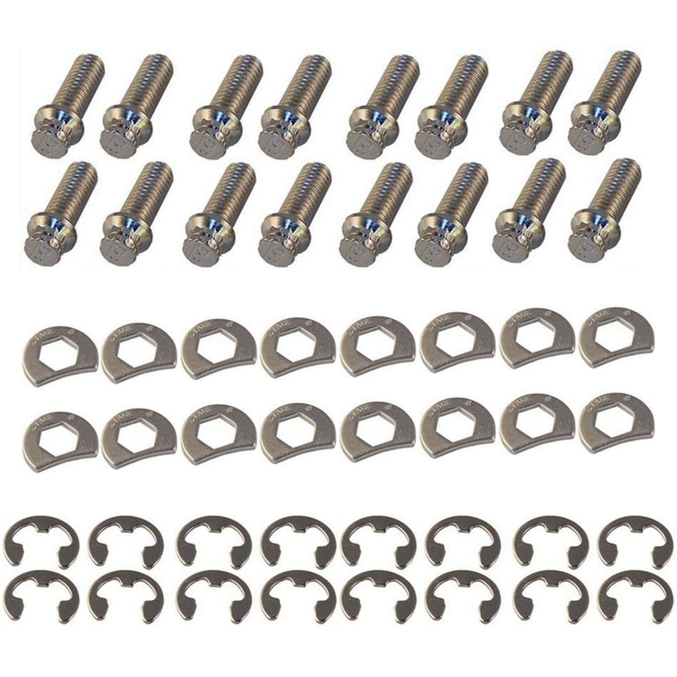 Stage 8 S/S Header Bolt Kit - 6pt 3/8-16 x 1