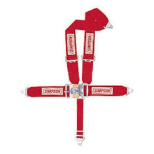 Simpson 5-Point FX Harness Red