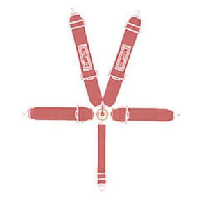 Simpson 5-Point Camlock Harness Red - Bolt-On