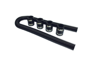 Specialty Products Radiator Hose Kit 48" w/Aluminum Caps Black 6454