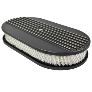 Specialty Products Air Cleaner Kit 15" X 2" Oval Half Finned Top 6491BK