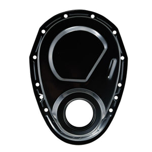 Specialty Products Timing Chain Cover SBC OEM Style Black Steel 7120BK