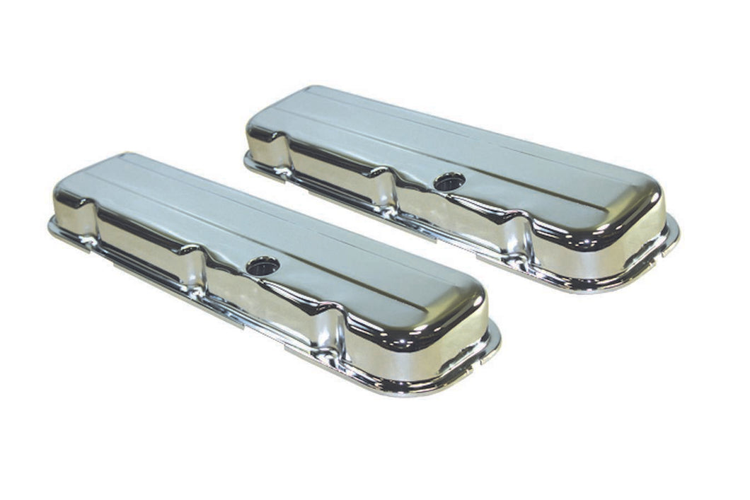 Specialty Products Valve Cover 65-95 BBC Short Chrome (Pair) 8333