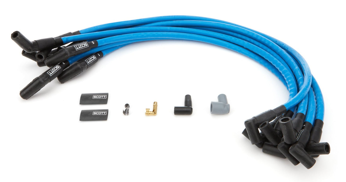 Scott Performance SBF Spark Plug Wire Set 45-Degree - Blue CH-426-4