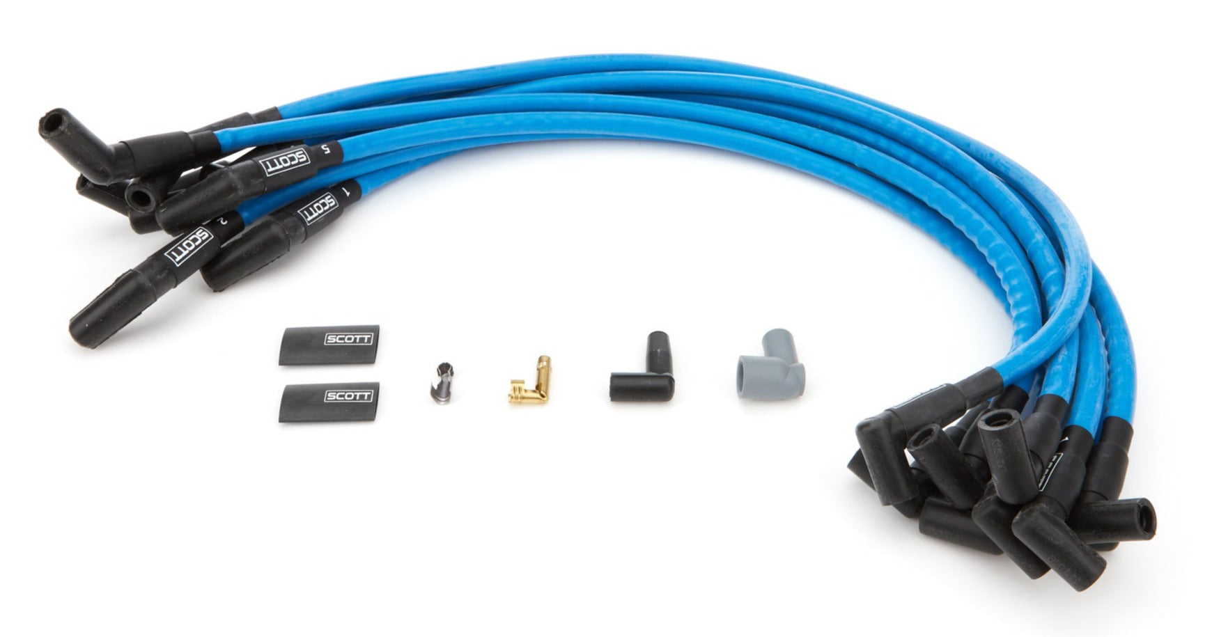 Scott Performance SBF Spark Plug Wire Set 45-Degree - Blue CH-426-4