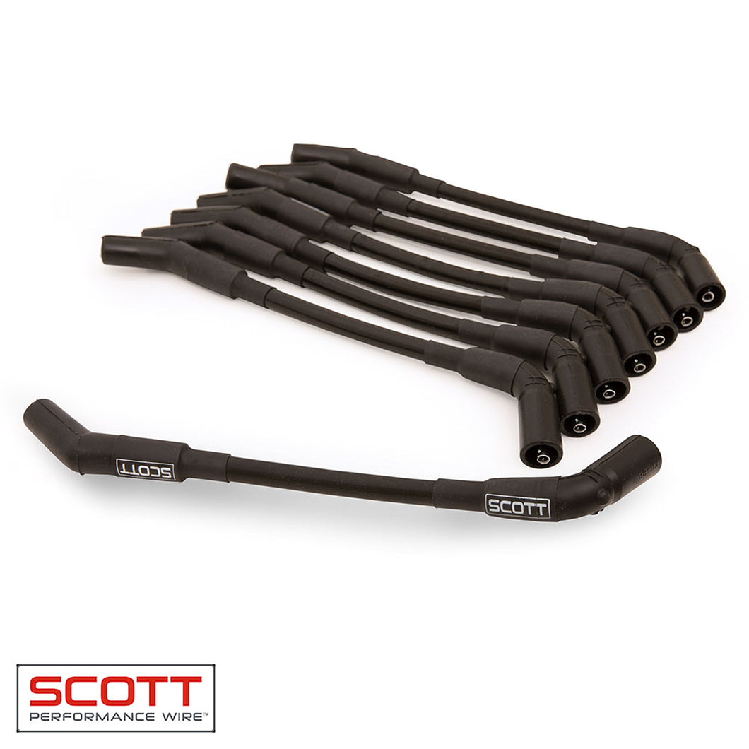 Scott Performance GM LS Truck  Spark Plug Wire Set 45-Deg - Black CH-LS-T-1