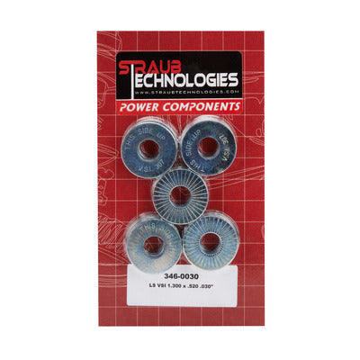 Straub Technologies Valve Spring Shims 50pk .030 GM LS Engines 346-0030