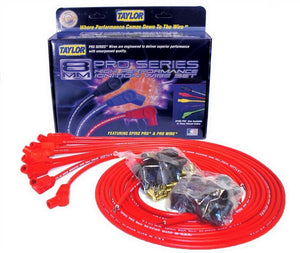 Taylor Cable Spark Plug Wire Set 8mm Red Spiro-Pro Wires 73253