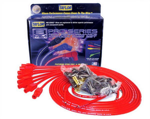 Taylor Cable Spark Plug Wire Set 8mm Red Spiro-Pro Wires 73255