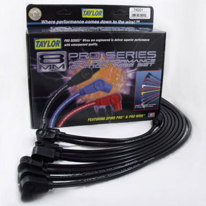 Taylor Cable Spark Plug Wire Set Spiro Pro Custom 8 Cylinder Black 74001