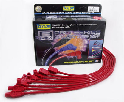 Taylor Cable Spark Plug Wire Set 8mm 78/86 SBC Red 74207
