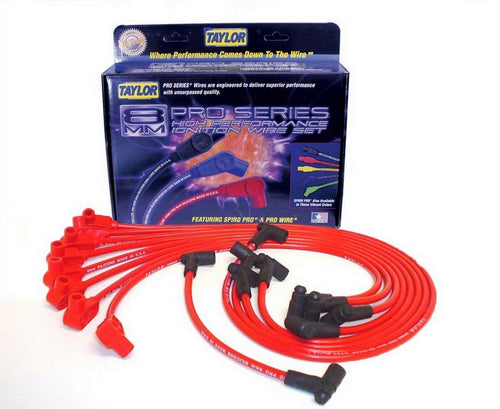 Taylor Cable Spark Plug Wire Set Spiro-Pro Custom 8 Cylinder Red 74228