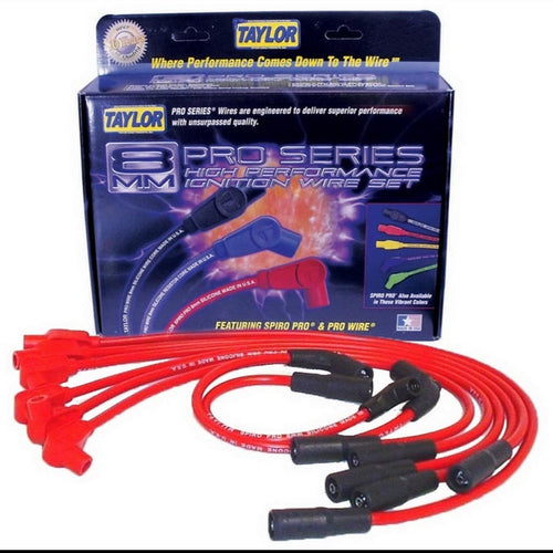 Taylor Cable Spark Plug Wire Set Spiro Pro Custom 6 Cylinder Red 74235