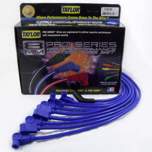 Taylor Cable Spark Plug Wire Set Custom Fit 8mm Spiro-Pro Wires Blue 74636