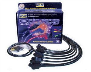 Taylor Cable Spark Plug Wire Set BBC 8mm Spiro-Pro Race Black 76032