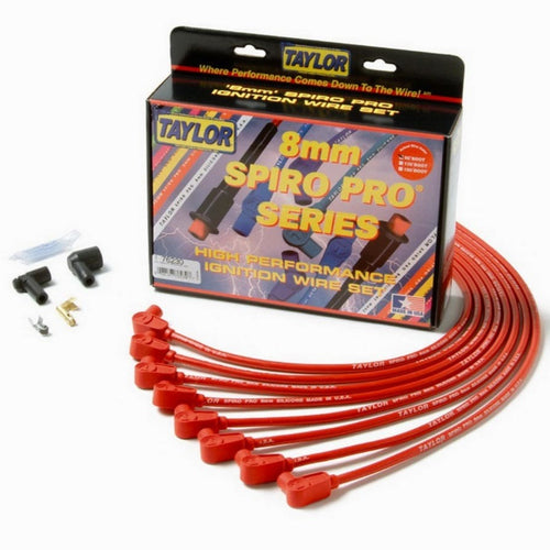 Taylor Cable Spark Plug Wire Set SBC 8mm Pro Race Red 76230