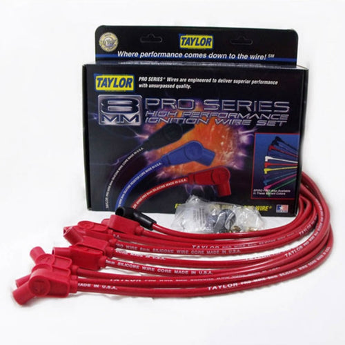 Taylor Cable Spark Plug Wire Set BBC 8mm Pro Race Red 76242