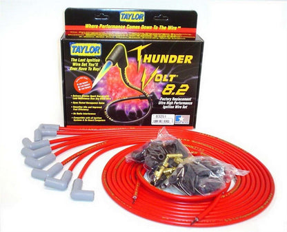 Taylor Cable Univ Thundervolt Plug Wire Ste 90 Degree Red 83251