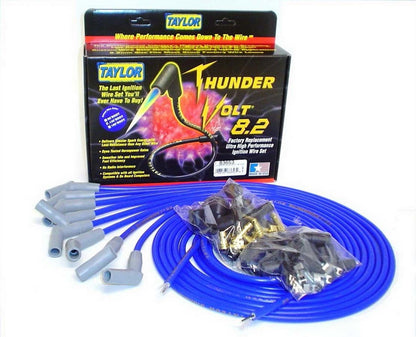 Taylor Cable Univ Thundervolt Plug Wire Set 135 Degree Blue 83653