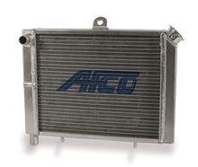 AFCO Racing Aluminum Satin Radiator Cage Mount Double Pass 3/4 NPT Female Inlet/Outlet for Mini/Micro Sprint 80205