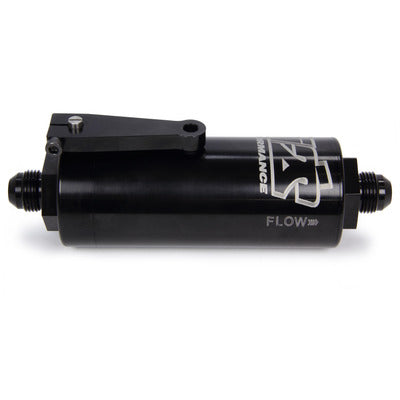 Ti22 Performance 8 AN Fuel Filter With Shutoff Black 100 Micron