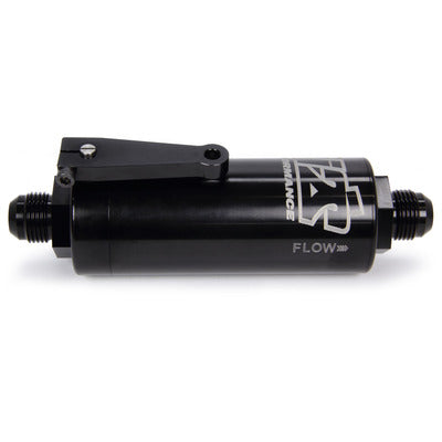 Ti22 Performance 10 AN Fuel Filter With Shutoff Black 100 Micron