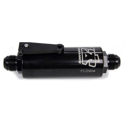 Ti22 Performance 12 AN Fuel Filter With Shutoff Black 100 Micron