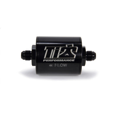 Ti22 Performance 6 AN Fuel Filter Short Style 100 Micron Black
