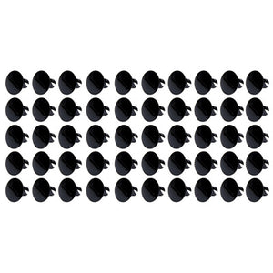 Ti22 Performance Large Head Dzus Buttons .500 Long Black - 50 pack