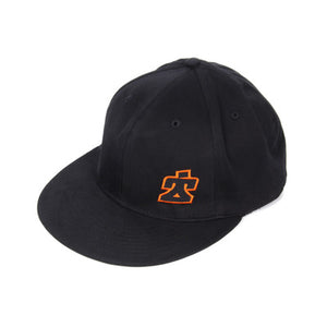 Ti22 Flat Bill Hat Black Fitted Large/X-Large
