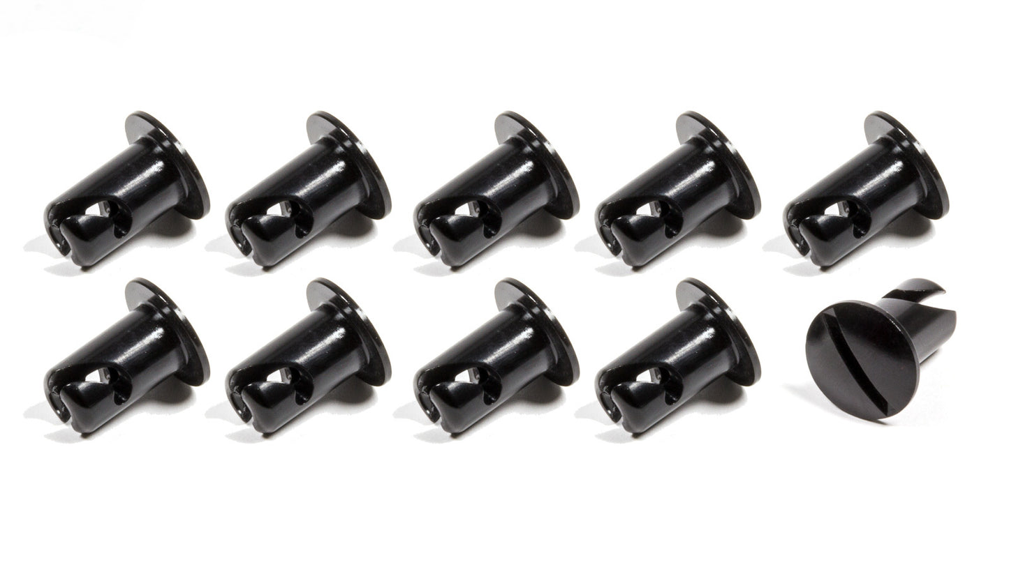 Triple X Oval Head Button Aluminum Black .500 Long 10 Pack