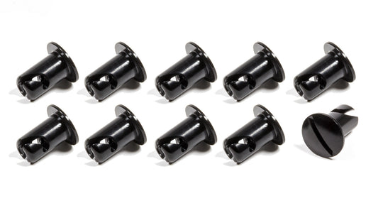 Triple X Oval Head Button Aluminum Black .500 Long 10 Pack