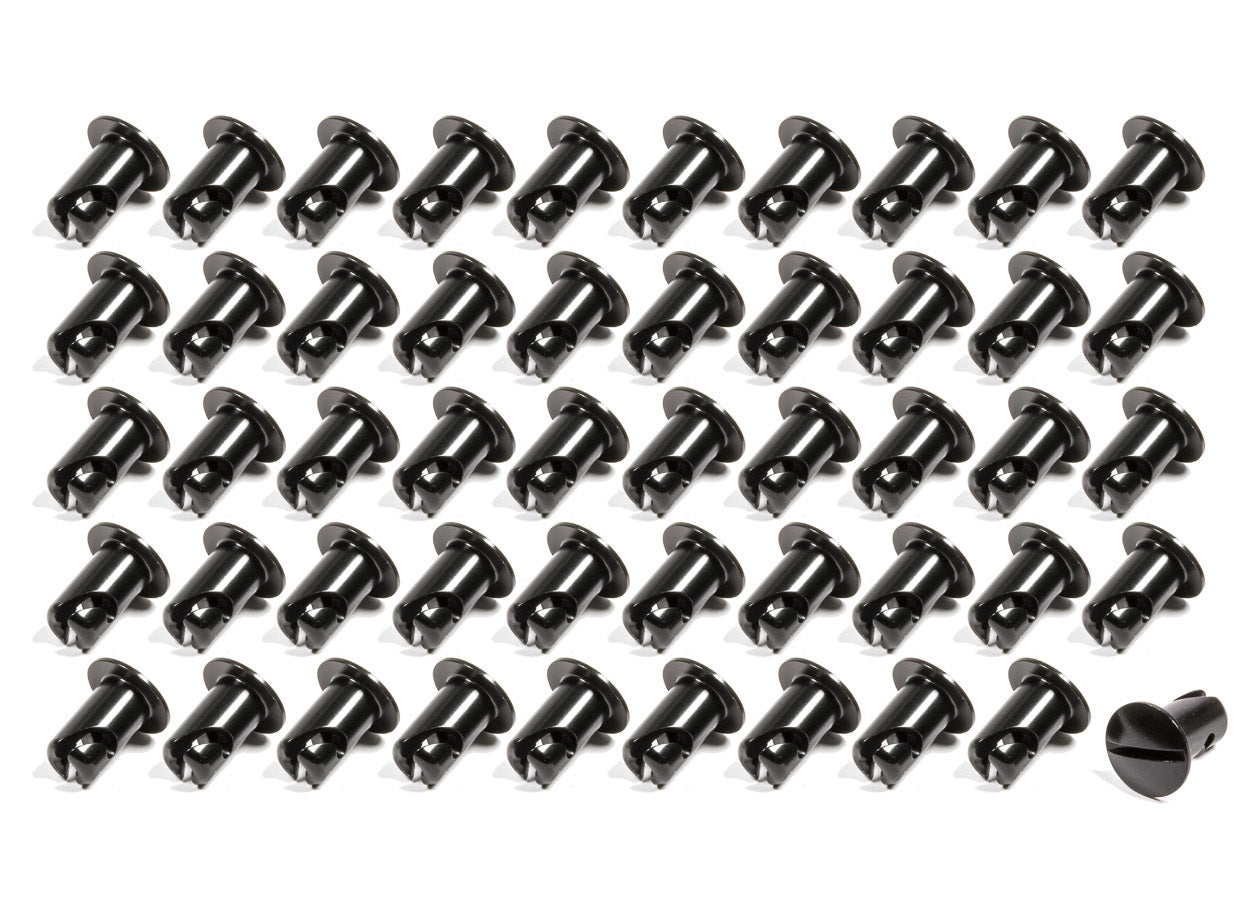 Triple X Oval Head Button Aluminum Black .500 Long 50 Pack