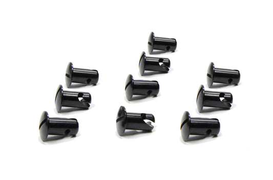 Triple X Oval Head Button Aluminum Black .550 Long 10 Pack