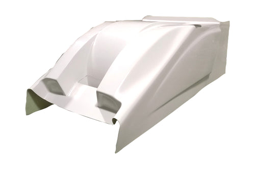 Triple X Dual Duct Cool Air Hood White Sprint Car