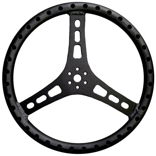 Triple X Steering Wheel 15" Dia 1-1/8" Tube Black