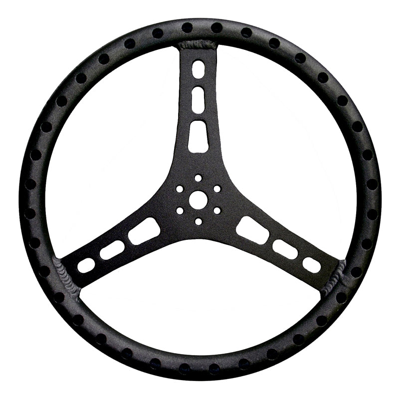Triple X Steering Wheel 15" Dia 1-1/4" Tube Black