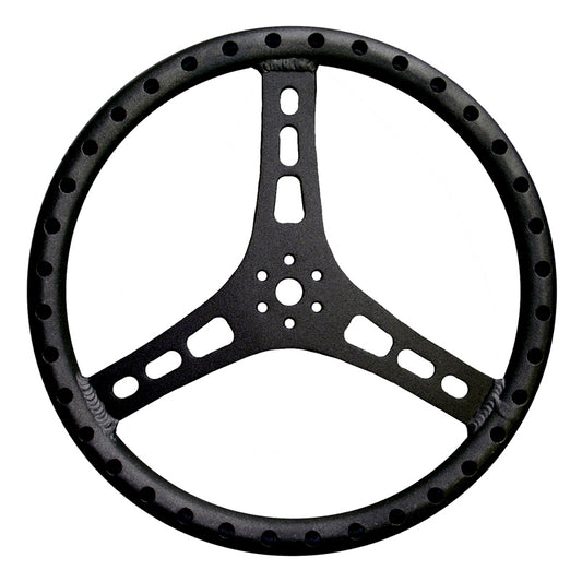 Triple X Steering Wheel 15" Dia 1-1/4" Tube Black