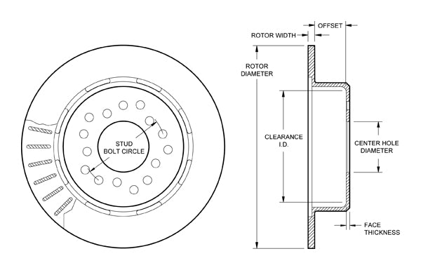 Wilwood Rotor Dimension Diagram 160-7508