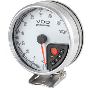 VDO 0-10K RPM PRT Performance Tachometer White with Resettable Shift Point