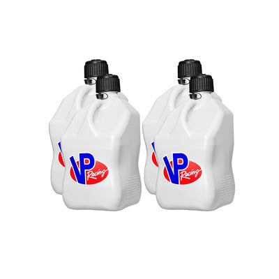VP Racing Fuels Square Motorsports Container - 5.5 Gallon White (Set of 4) 