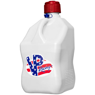 VP Racing Fuels Square Motorsports Container - 5.5 Gallon White Patriotic