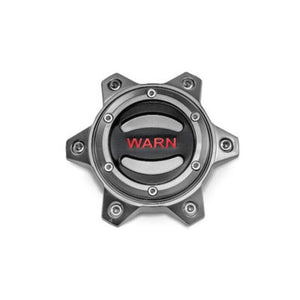 Warn 6 Lug Wheel Center Cap Gunmetal and Red 104484