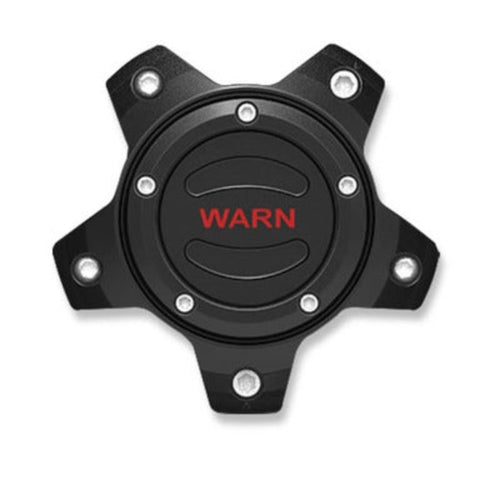 Warn Center Cap Black with Red Warn 106683