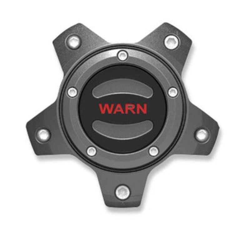 Warn Center Cap Gunmetal with Red Warn 106684