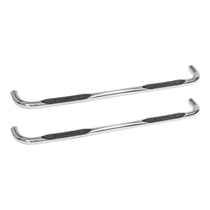 Westin E-Series 3 Round Nerf Bars Dual Step Pad 19+ Ram 1500 Crew Cab (Polished) 23-4080