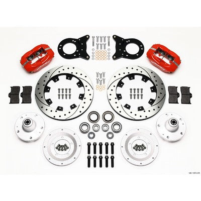 Wilwood Front Disc Brake Kit Red HD 65-69 Mustang