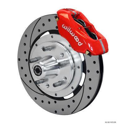 Wilwood Front Disc Brake Kit Red HD 65-70 Mustang 140-11072-DR